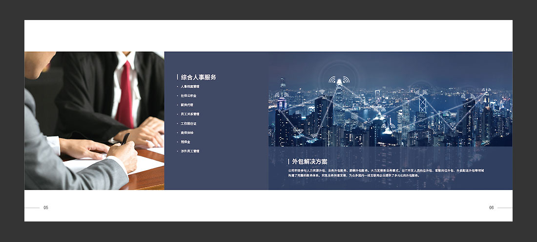 北京萬(wàn)古人力資源公司宣傳冊，精裝畫(huà)冊設計-5