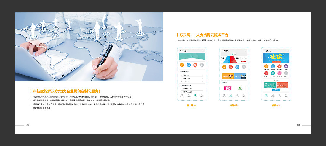 北京萬(wàn)古人力資源公司宣傳冊，精裝畫(huà)冊設計-6
